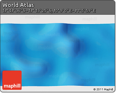 Physical 3D Map of the Area around 17° 30' 31" S, 70° 37' 30" E