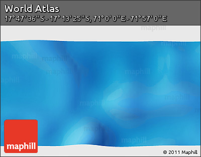 Physical 3D Map of the Area around 17° 30' 31" S, 71° 28' 29" E