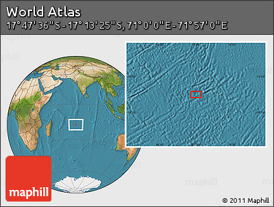 Satellite Location Map of the Area around 17° 30' 31" S, 71° 28' 29" E