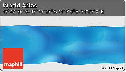 Physical Panoramic Map of the Area around 17° 30' 31" S, 71° 28' 29" E