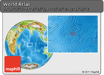 Physical Location Map of the Area around 17° 30' 31" S, 72° 19' 29" E