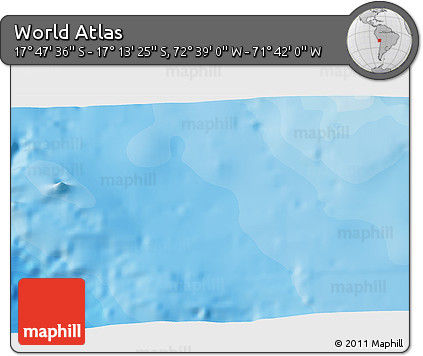 Political 3D Map of the Area around 17° 30' 31" S, 72° 10' 30" W