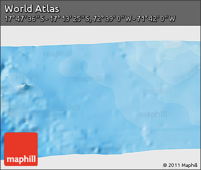 Political 3D Map of the Area around 17° 30' 31" S, 72° 10' 30" W
