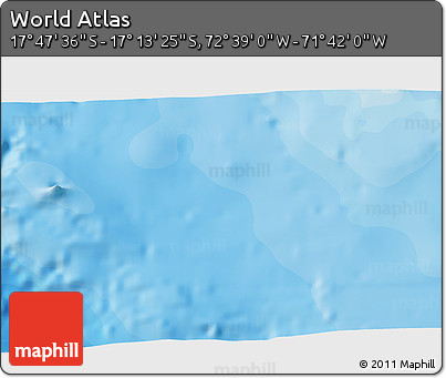 Political 3D Map of the Area around 17° 30' 31" S, 72° 10' 30" W