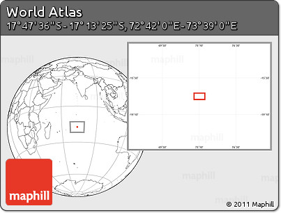 Blank Location Map of the Area around 17° 30' 31" S, 73° 10' 30" E