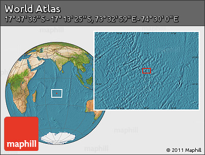 Satellite Location Map of the Area around 17° 30' 31" S, 74° 1' 30" E