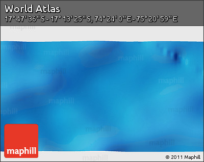 Physical 3D Map of the Area around 17° 30' 31" S, 74° 52' 30" E