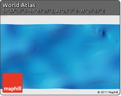 Physical 3D Map of the Area around 17° 30' 31" S, 74° 52' 30" E