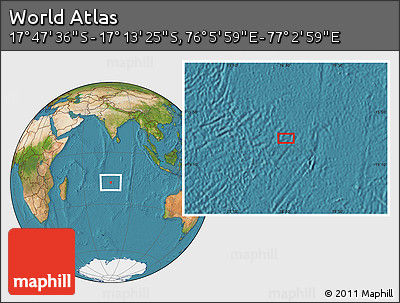 Satellite Location Map of the Area around 17° 30' 31" S, 76° 34' 29" E