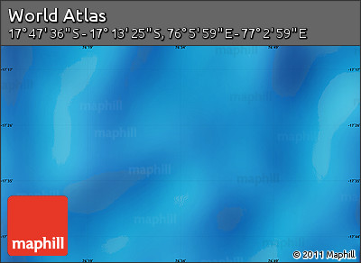 Physical Map of the Area around 17° 30' 31" S, 76° 34' 29" E