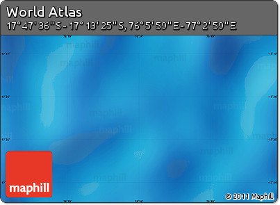 Physical Map of the Area around 17° 30' 31" S, 76° 34' 29" E
