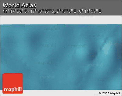 Satellite 3D Map of the Area around 17° 30' 31" S, 7° 43' 29" E