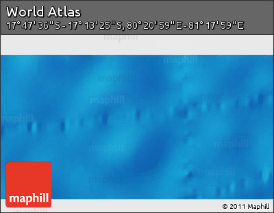 Physical 3D Map of the Area around 17° 30' 31" S, 80° 49' 29" E