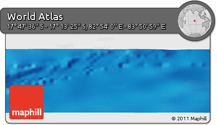Physical Panoramic Map of the Area around 17° 30' 31" S, 83° 22' 30" E