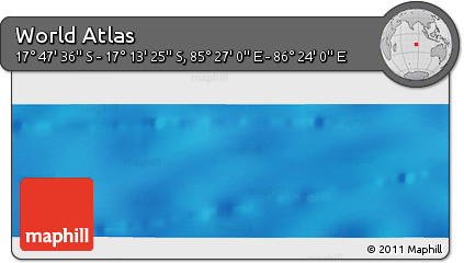 Physical Panoramic Map of the Area around 17° 30' 31" S, 85° 55' 30" E