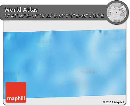Physical 3D Map of the Area around 17° 30' 31" S, 87° 37' 30" E