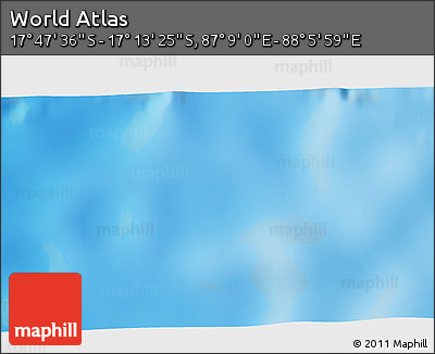 Physical 3D Map of the Area around 17° 30' 31" S, 87° 37' 30" E