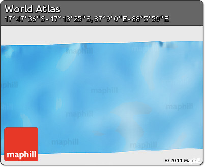 Physical 3D Map of the Area around 17° 30' 31" S, 87° 37' 30" E