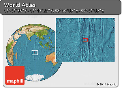 Satellite Location Map of the Area around 17° 30' 31" S, 89° 19' 29" E