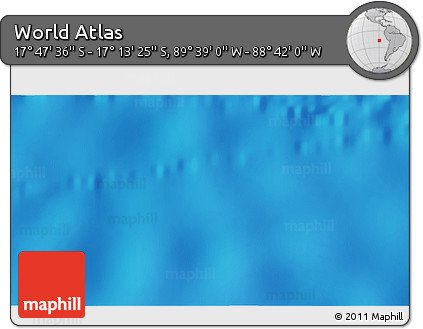 Physical 3D Map of the Area around 17° 30' 31" S, 89° 10' 30" W