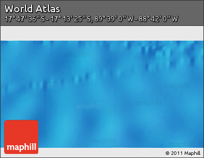 Physical 3D Map of the Area around 17° 30' 31" S, 89° 10' 30" W