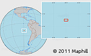 Gray Location Map of the area around 17° 30' 31" S, 89° 10' 30" W