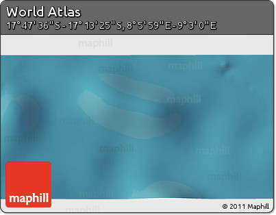 Satellite 3D Map of the Area around 17° 30' 31" S, 8° 34' 29" E