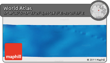 Physical Panoramic Map of the Area around 17° 30' 31" S, 91° 52' 30" E