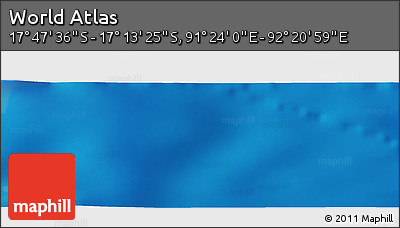 Physical Panoramic Map of the Area around 17° 30' 31" S, 91° 52' 30" E