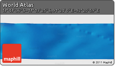 Physical Panoramic Map of the Area around 17° 30' 31" S, 91° 52' 30" E