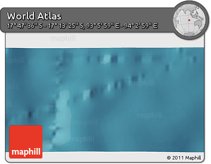 Satellite 3D Map of the Area around 17° 30' 31" S, 93° 34' 29" E
