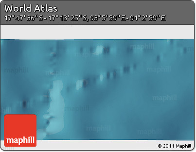 Satellite 3D Map of the Area around 17° 30' 31" S, 93° 34' 29" E
