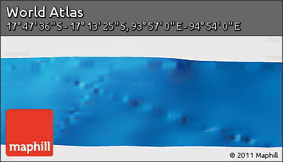Shaded Relief Panoramic Map of the Area around 17° 30' 31" S, 94° 25' 30" E