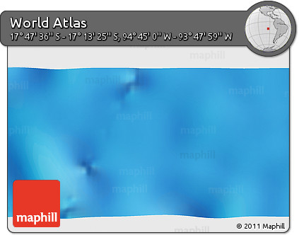 Physical 3D Map of the Area around 17° 30' 31" S, 94° 16' 30" W