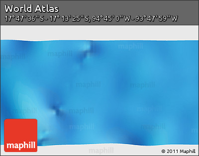 Physical 3D Map of the Area around 17° 30' 31" S, 94° 16' 30" W