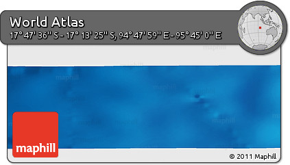 Physical Panoramic Map of the Area around 17° 30' 31" S, 95° 16' 30" E