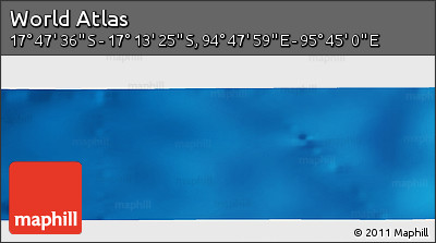 Physical Panoramic Map of the Area around 17° 30' 31" S, 95° 16' 30" E