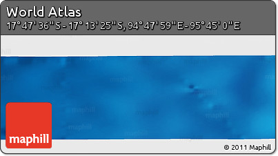 Physical Panoramic Map of the Area around 17° 30' 31" S, 95° 16' 30" E