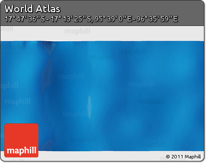 Shaded Relief 3D Map of the Area around 17° 30' 31" S, 96° 7' 30" E