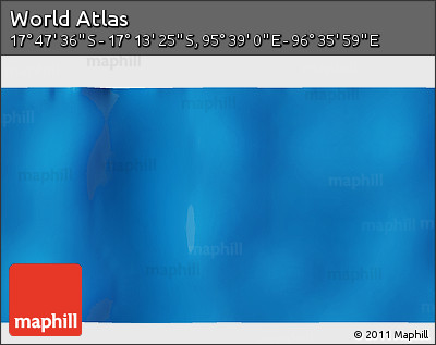 Shaded Relief 3D Map of the Area around 17° 30' 31" S, 96° 7' 30" E