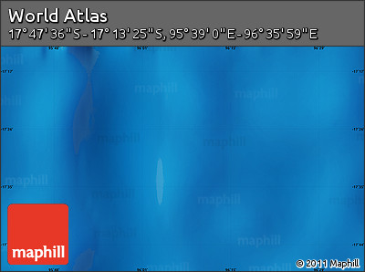 Physical Map of the Area around 17° 30' 31" S, 96° 7' 30" E