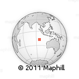 Outline Map of the Area around 17° 30' 31" S, 96° 58' 29" E, rectangular outline