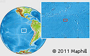 Physical Location Map of the area around 17° 30' 31" S, 97° 40' 30" W