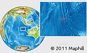 Physical Location Map of the area around 17° 30' 31" S, 98° 40' 30" E