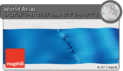 Physical Panoramic Map of the Area around 17° 30' 31" S, 98° 40' 30" E