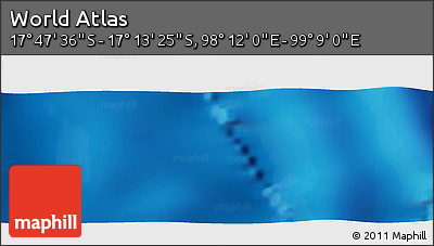 Physical Panoramic Map of the Area around 17° 30' 31" S, 98° 40' 30" E