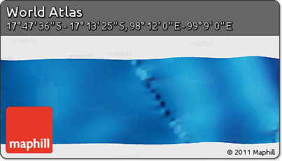 Physical Panoramic Map of the Area around 17° 30' 31" S, 98° 40' 30" E
