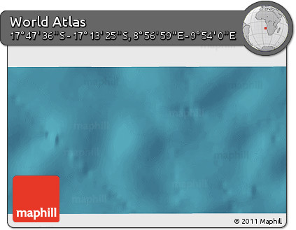 Satellite 3D Map of the Area around 17° 30' 31" S, 9° 25' 30" E