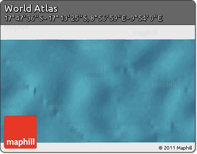Satellite 3D Map of the Area around 17° 30' 31" S, 9° 25' 30" E