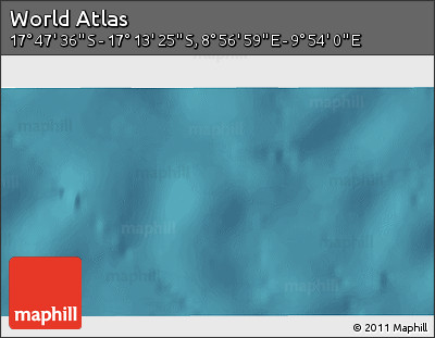Satellite 3D Map of the Area around 17° 30' 31" S, 9° 25' 30" E